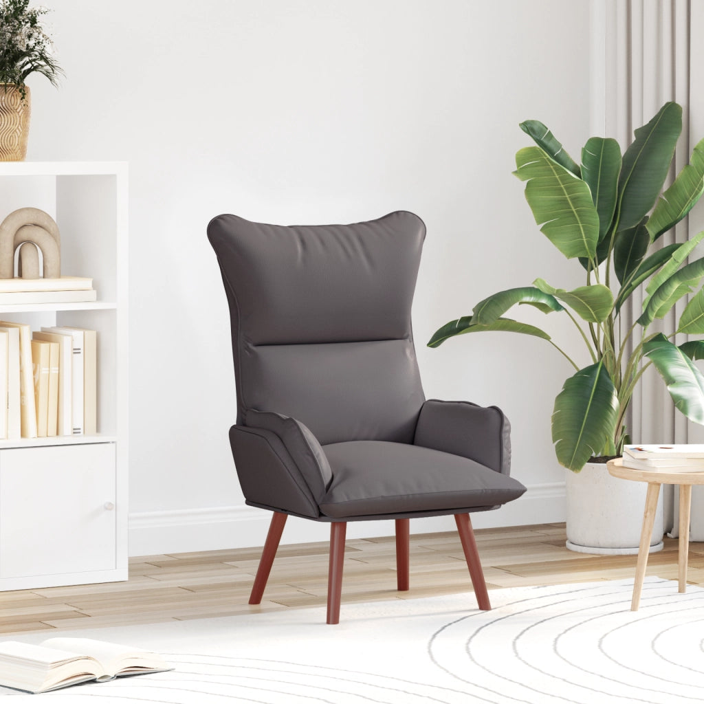 Poltrona Rilassante Grey in Pelle Sintetica