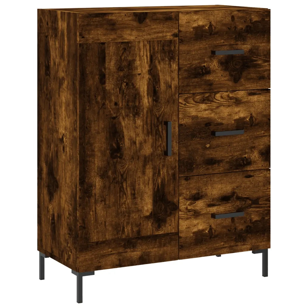 Credenza | Madia | Buffet da pranzo | Armadio da pranzo Rovere Fumo 69,5x34x180 cm in Legno Multistrato