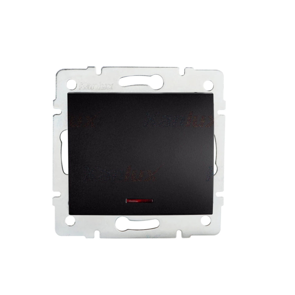 Pulsante campanello LED Kanlux LOGI nero opaco 33632