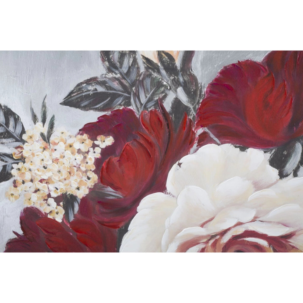 Stampa su Tela Fiori 62, Multicolore, Legno, 90x3,7x90 cm