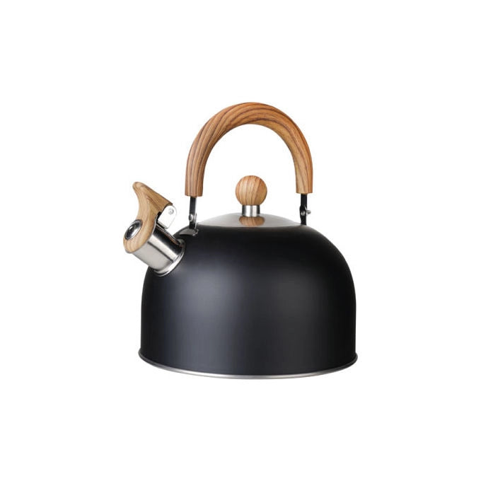 Kaufgut 013762 Bollitore Nero 2.5 Litri Manico in Legno adatto Induzione