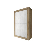 Buffet design 4 porte in legno collezione ACCESS. Colori bianco e rovere scuro.