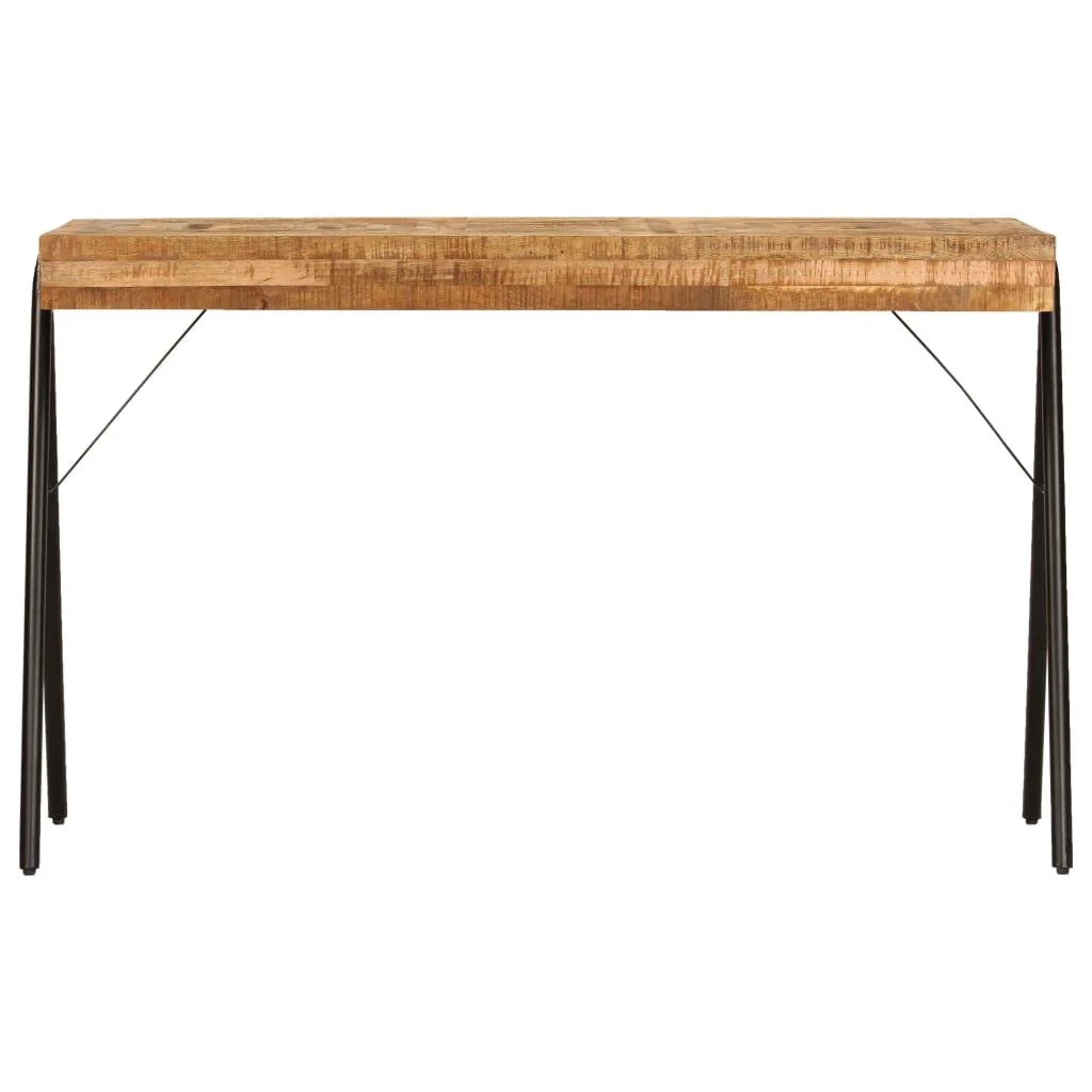 Scrivania tavolo mobile per computer scrittoio legno massello di mango 118 cm 0502085