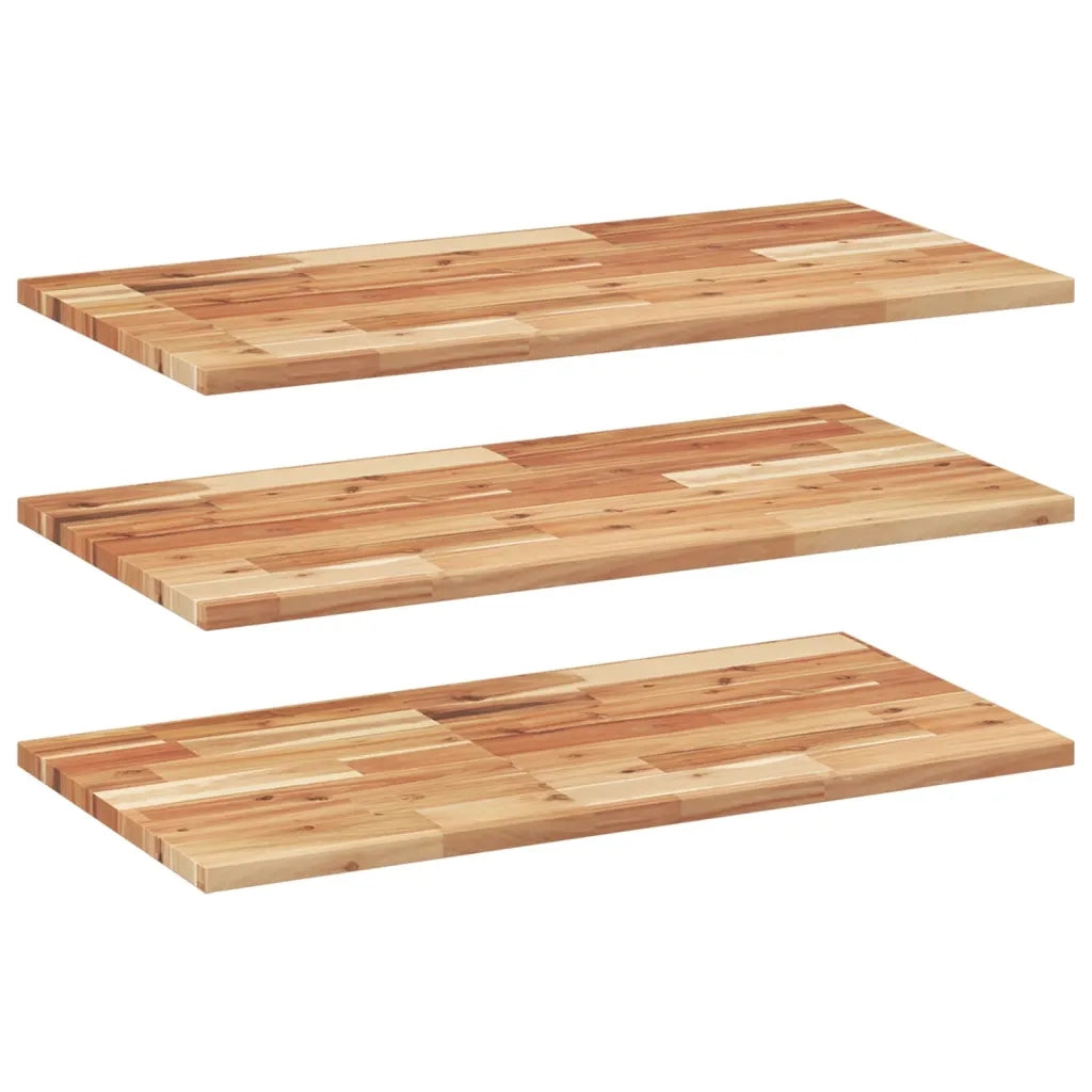 Mensole da Parete 3 pz 100x40x2 cm Legno Acacia Rifinito a Olio 3279561