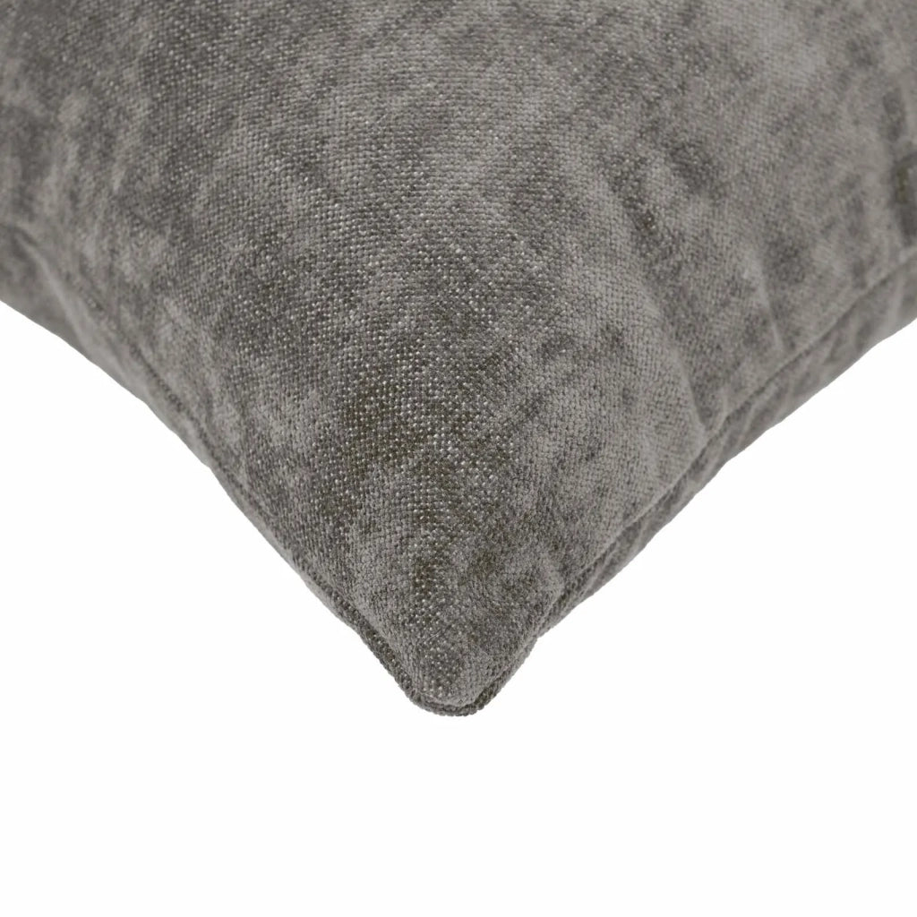 Federa 2 pcs HEERLEN Grigio Scuro 40 x 40 cm Tessuto Chenille 908500