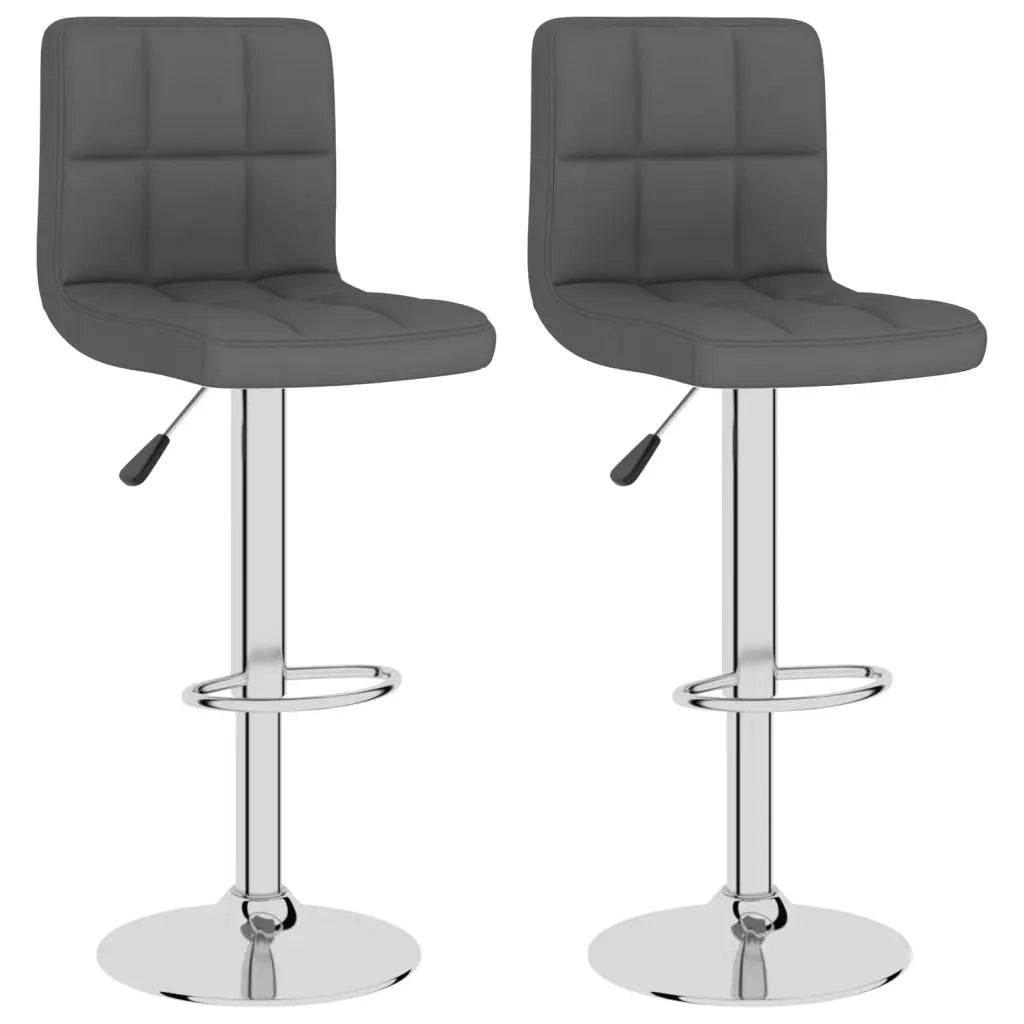 Sgabelli da Bar 2 pz in Tessuto Grigio Scuro cod mxl 69565