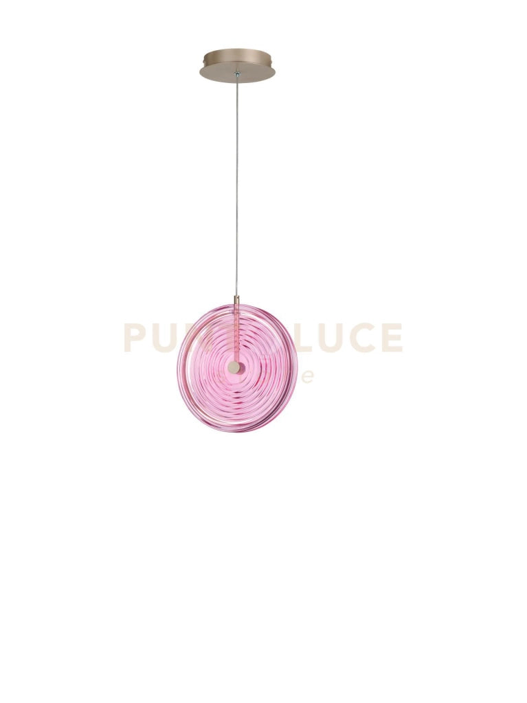 SOSPENSIONE JOKEY PICCOLA ROSA 1 LUCE LED 3000K 838LM 13W D.30CM