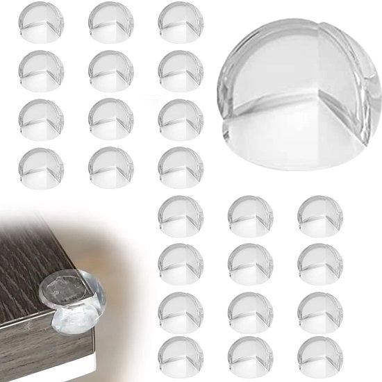 Protezione angolare trasparente, 25 pezzi, autoadesivo, ecocompatibile PVC, materiale siliconico morbido.