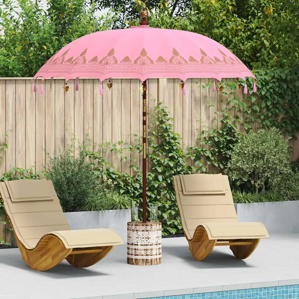 Parasol Balinese Rosa 210-220 cm Cotone, legno massello
