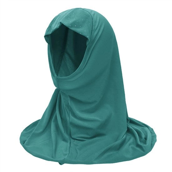 Copricapo respirante per bambini - Hijab per bambini - Copricapo per bambini 2-6 anni - 100% poliestere/lino - Decorazione fiorata - Molto morbido 50 x 30 cm - Sciarpa