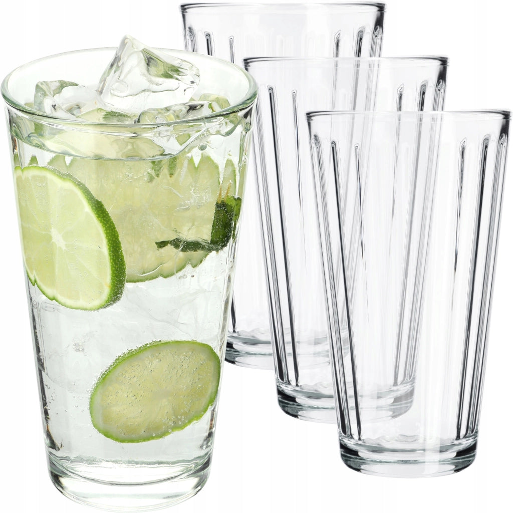 Bicchieri KADAX per bevande, whisky, succhi di frutta, set da 4 bicchieri, 360 ml