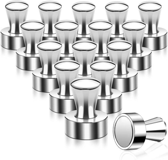 Magneetti forti, magneti neodymium extra forti 16 pezzi magneti mini per frigorifero, tabella magnetica, magneti cilindrici, pannello a ganci, bacheca metallica magneti piccoli per lavagna bianca ufficio magneti metallici per frigorifero