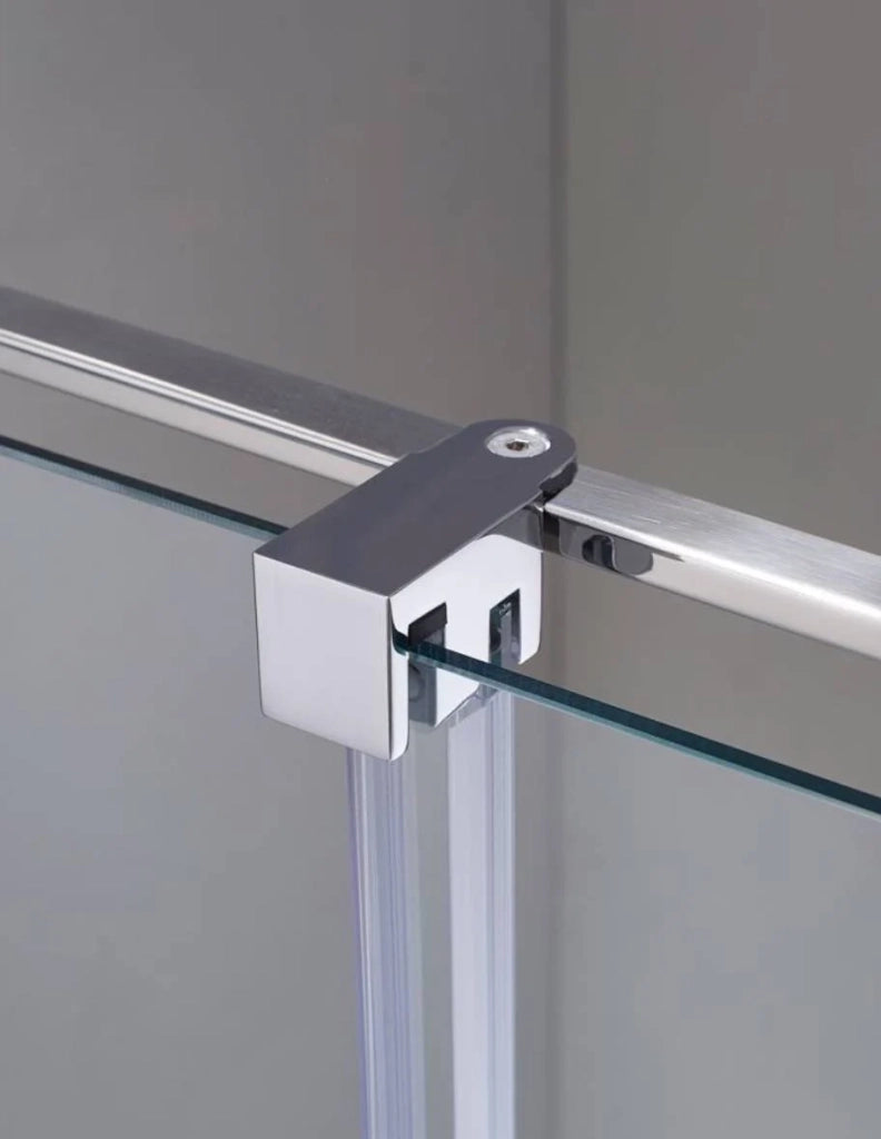 Porta doccia scorrevole 1+1 CIRENE (KENNA) 140 cm Profilo Cromo Barra Parallela