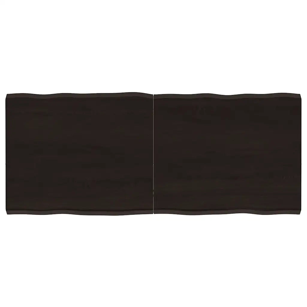 Piano Tavolo Marrone Scuro 120x50x(2-4)cm Rovere Non Trattatocod mxl 79138