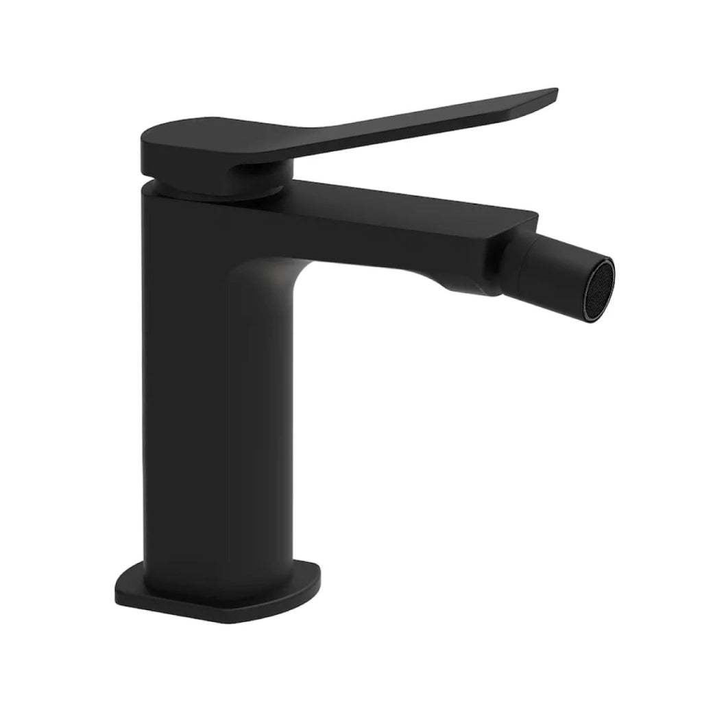 RUBINETTO MISCELATORE MONOCOMANDO NERO OPACO PER BIDET SERIE TILT - SCARICO 11/4 - NERO OPACO  - PAF