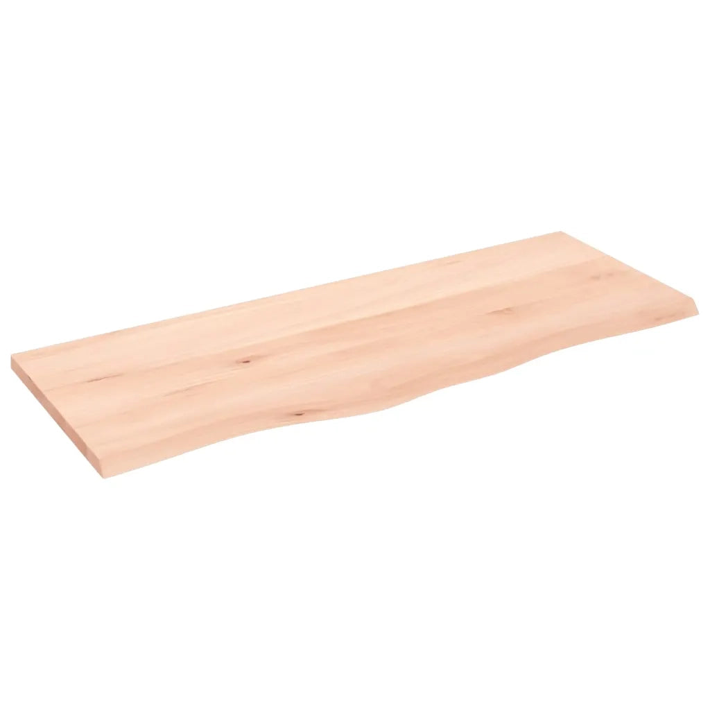Piano per Tavolo | Superficie Tavolo | Piano Scrivania 100x40x2 cm in Rovere Massello Non Trattato