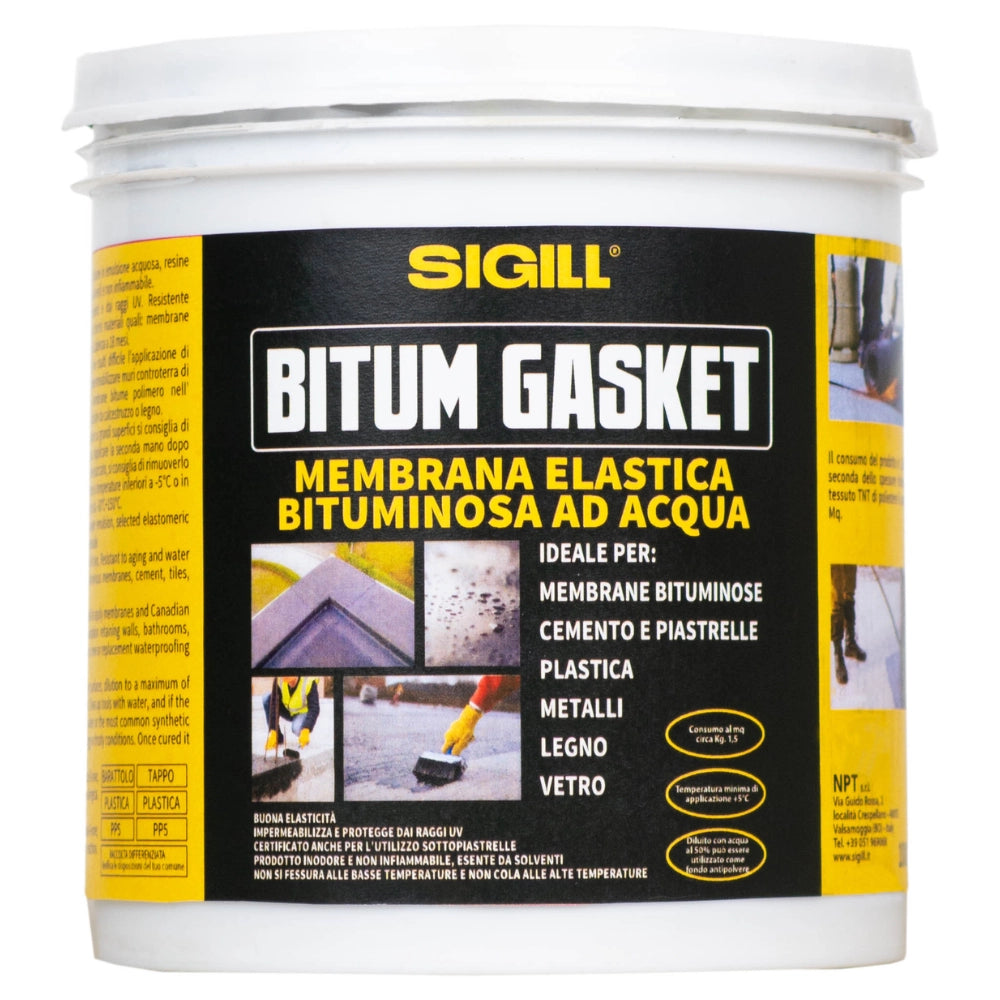 Membrana elastica impermeabilizzante bitum gasket per piastrellature *** formato 1 kg, confezione 1