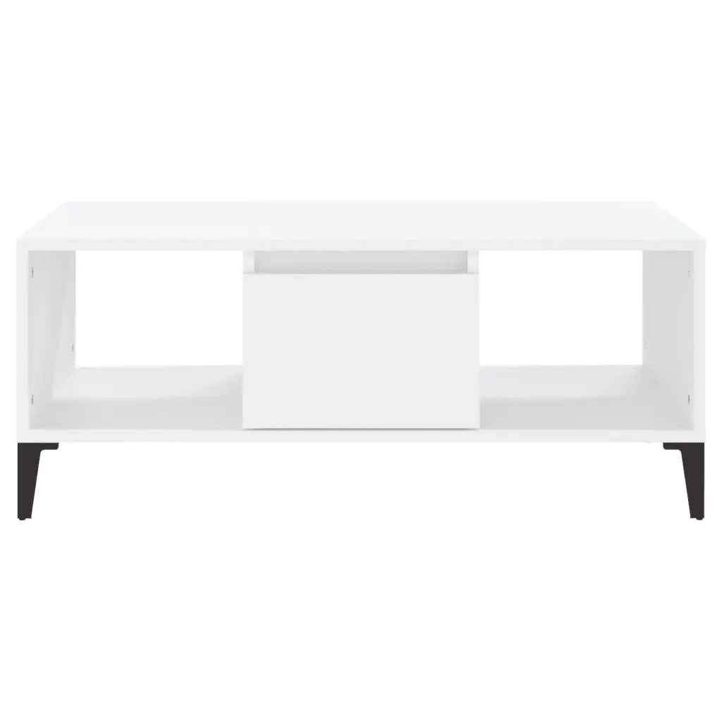 Tavolino da salotto | Tavolino da caff¨¨ | Tavolino da Soggiorno Bianco 90x50x36,5 cm in Legno Multistrato