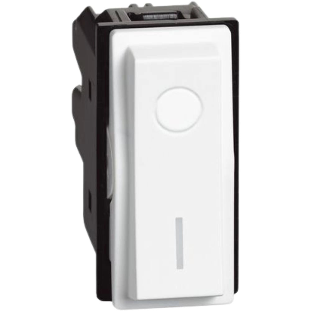 bticino living now interruttore bipolare illuminabile 16ax 250vac *** colore bianco, confezione 1