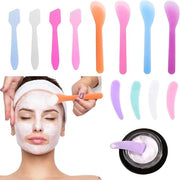 Set di spazzole e pennelli per maschere - 12 pezzi in colori vari - Accessori cosmetici - Cura del viso - Strumenti per il trucco