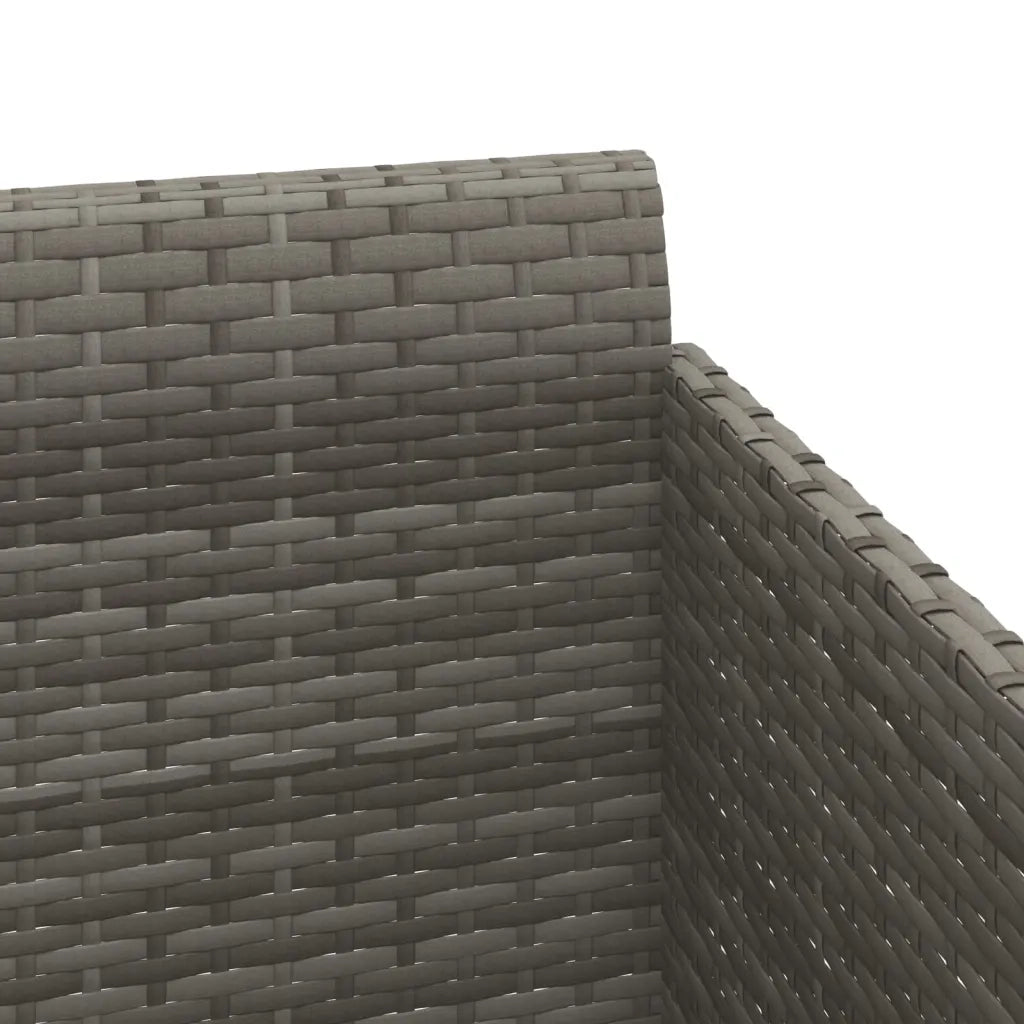 Lettino con Cuscini Grigio 182x118x63 cm in Polyrattan 362268