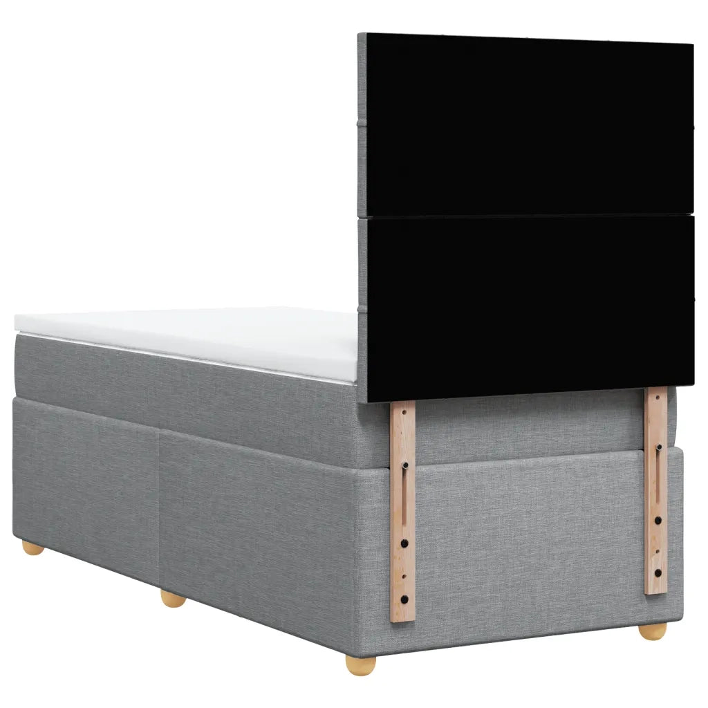 Giroletto a Molle con Materasso Grigio Chiaro 80x200 cm Tessuto 3293407