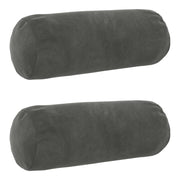 Federa 2 pcs HEERLEN Grigio Scuro Ø 15 x 40 cm Velluto 923185