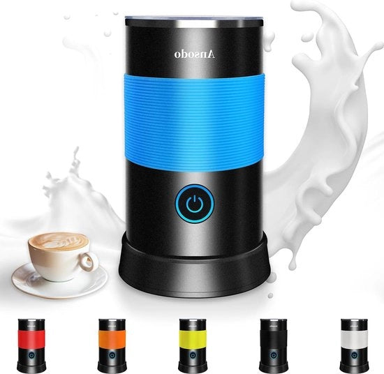Frostatore elettrico 5 in 1 da 240 ml - 600 W per crema calda e fredda per caffè cappuccino latte - Blu