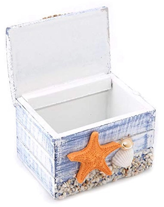 Cassettino in Legno per Gioielli - Scatola Decorativa - Portatile - Progettata con Stile Romantico - Adatta per Confetti e Regali