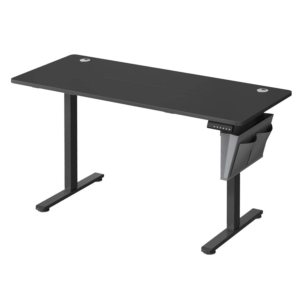 Scrivania elettrica regolabile in altezza 60 x 120 x (72-120) cm 4 posizioni di memoria custodia portaoggetti nera 12_0004578