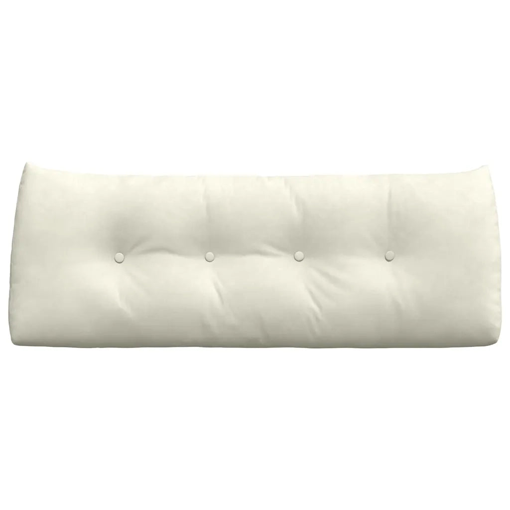 Cuscino per Schiena Crema 120 x 24 x 50 cm Velluto