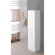 Colonna singola bianca h149 cm con due ante e un cassetto