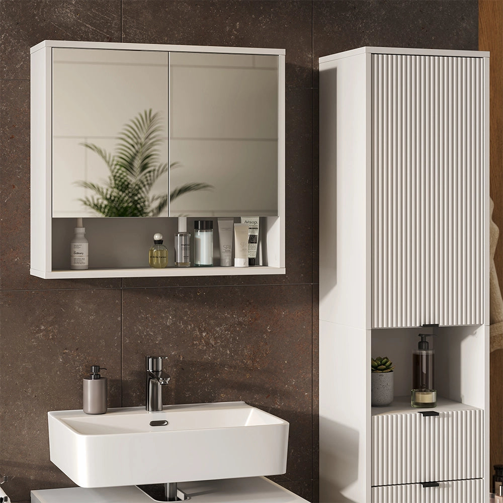 Vicco Set di mobili da bagno Bianco 3 parti