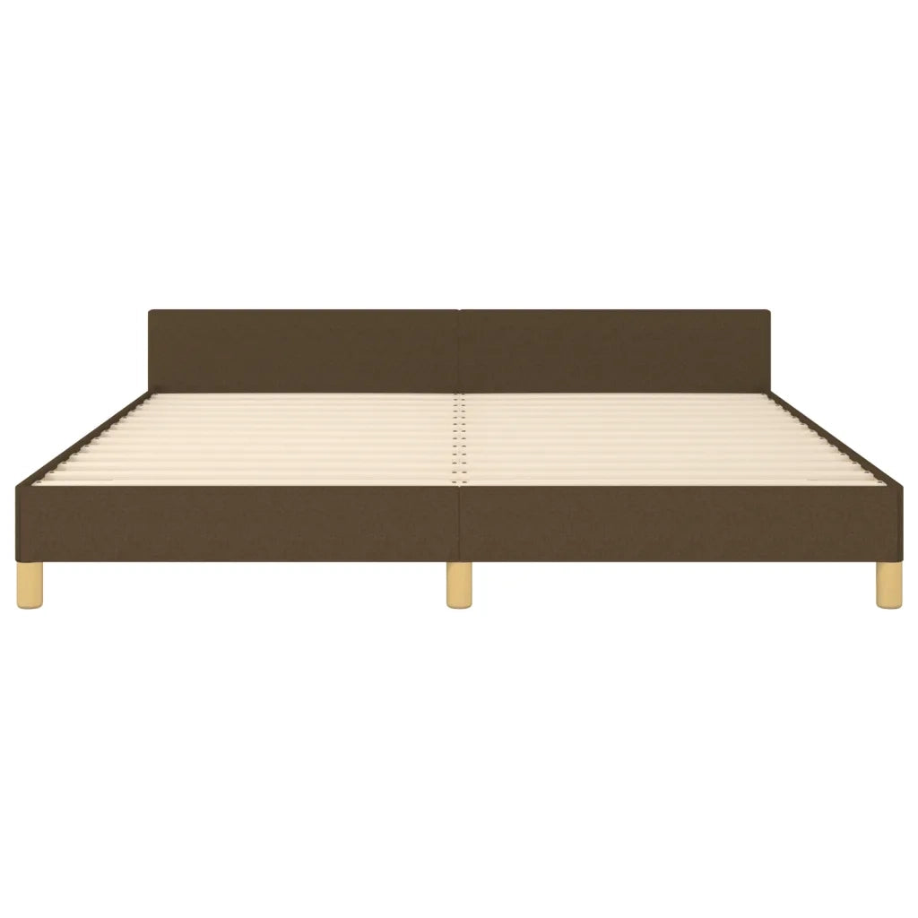 Giroletto senza Materasso Marrone Scuro 180x200 cm Tessuto