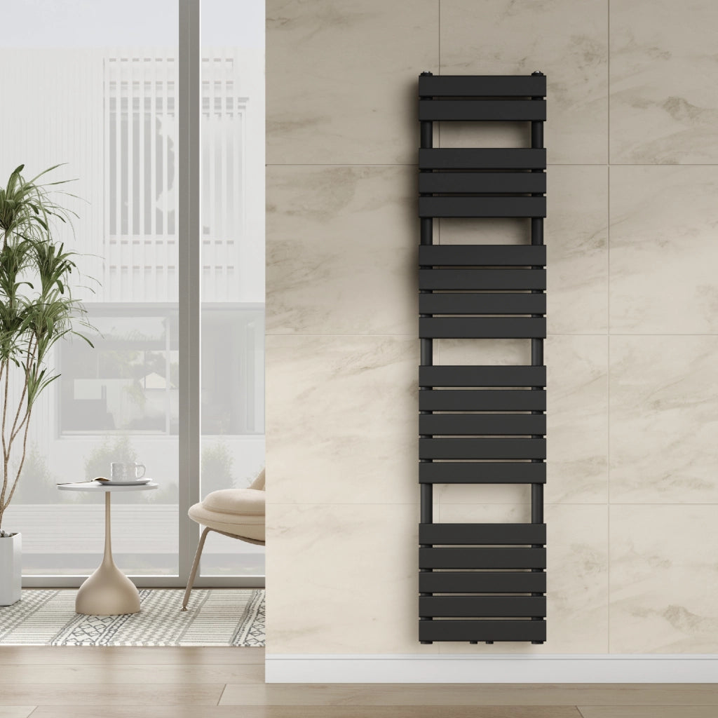 Scalda Asciugamani da Parete Voss ad Acqua Calda 180 x 40 cm Nero [neu.haus]