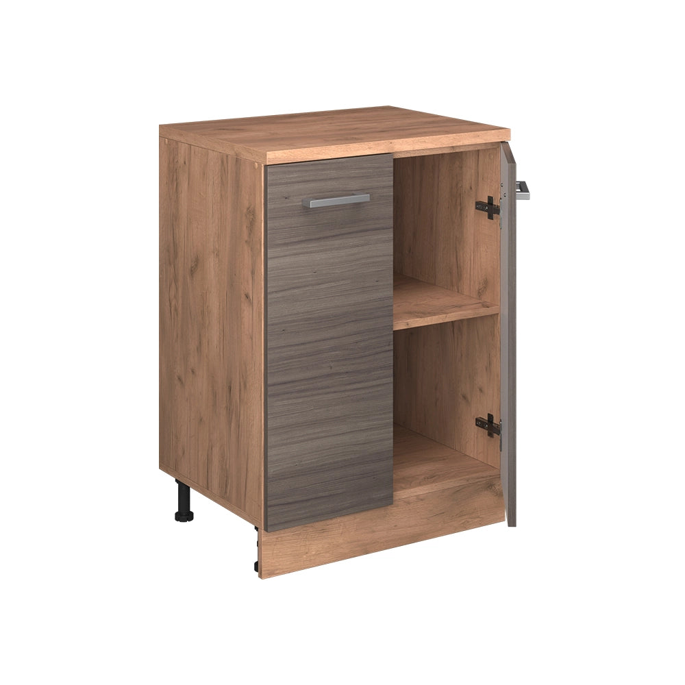 Mobile per mansarda Rion Grigio nobile/Rovere dorato 60 x 83.8 cm senza inclinazione con 2 ante Vicco