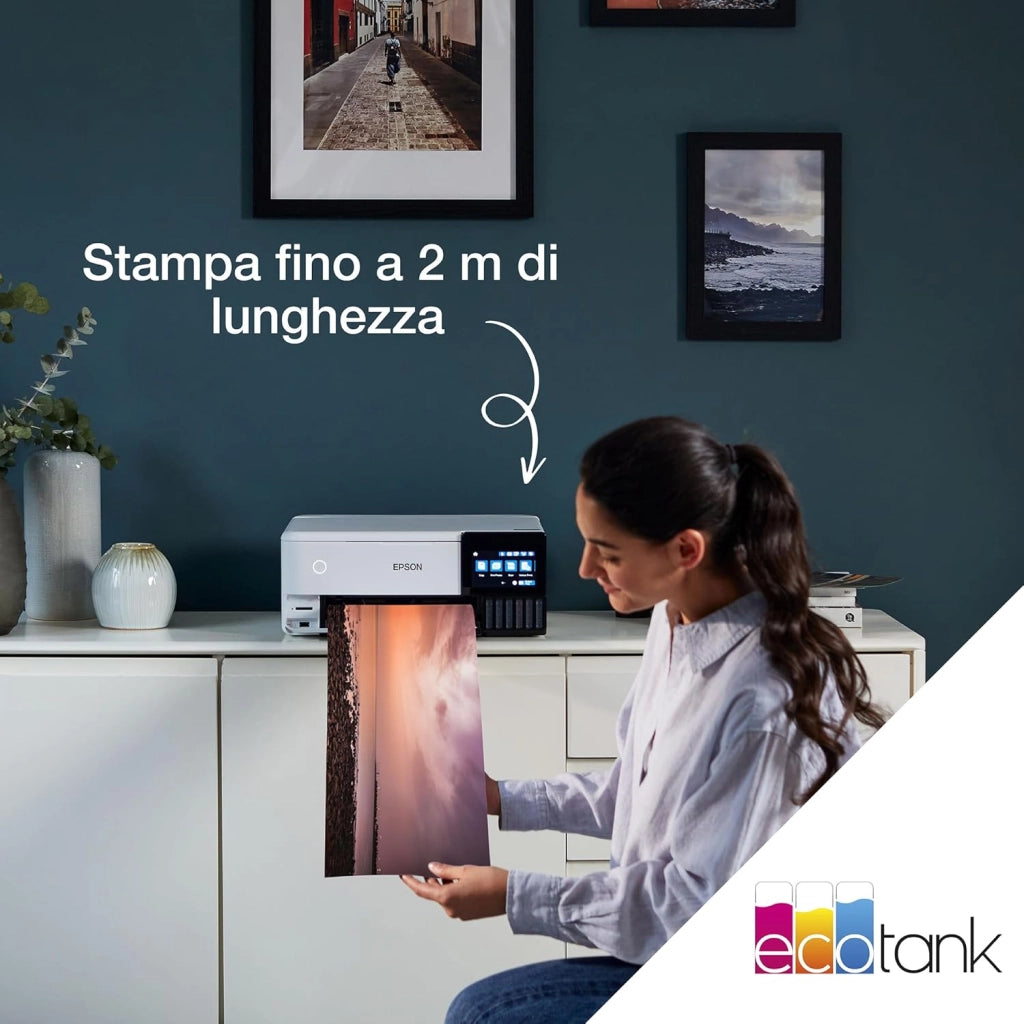 EcoTank ET-8500 Ad inchiostro A4 5760 x 1440 DPI 32 ppm Wi-Fi (Epson EcoTank ET-8500 Inkjet Printer Multi Function 6 Inks)