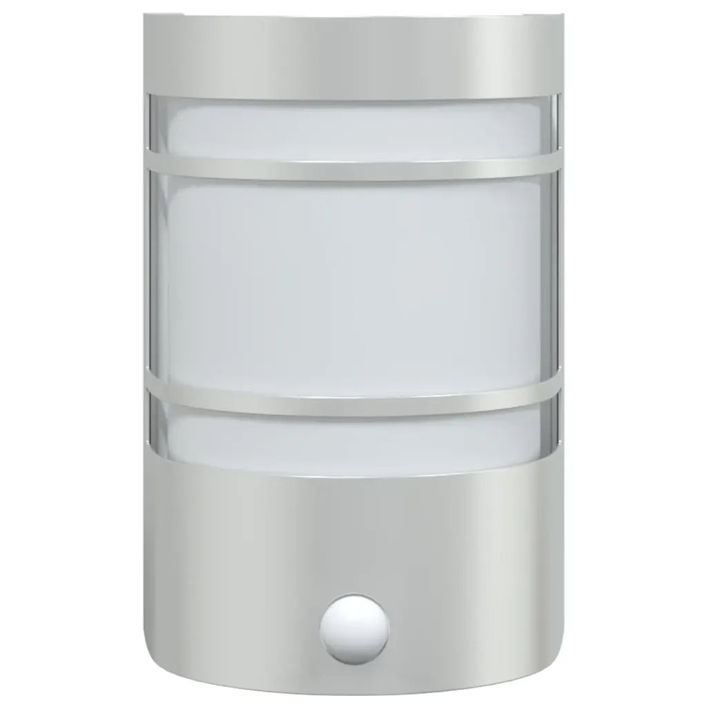 Applique per Esterno con Sensore 2 pz Argento in Acciaio Inox 4006297