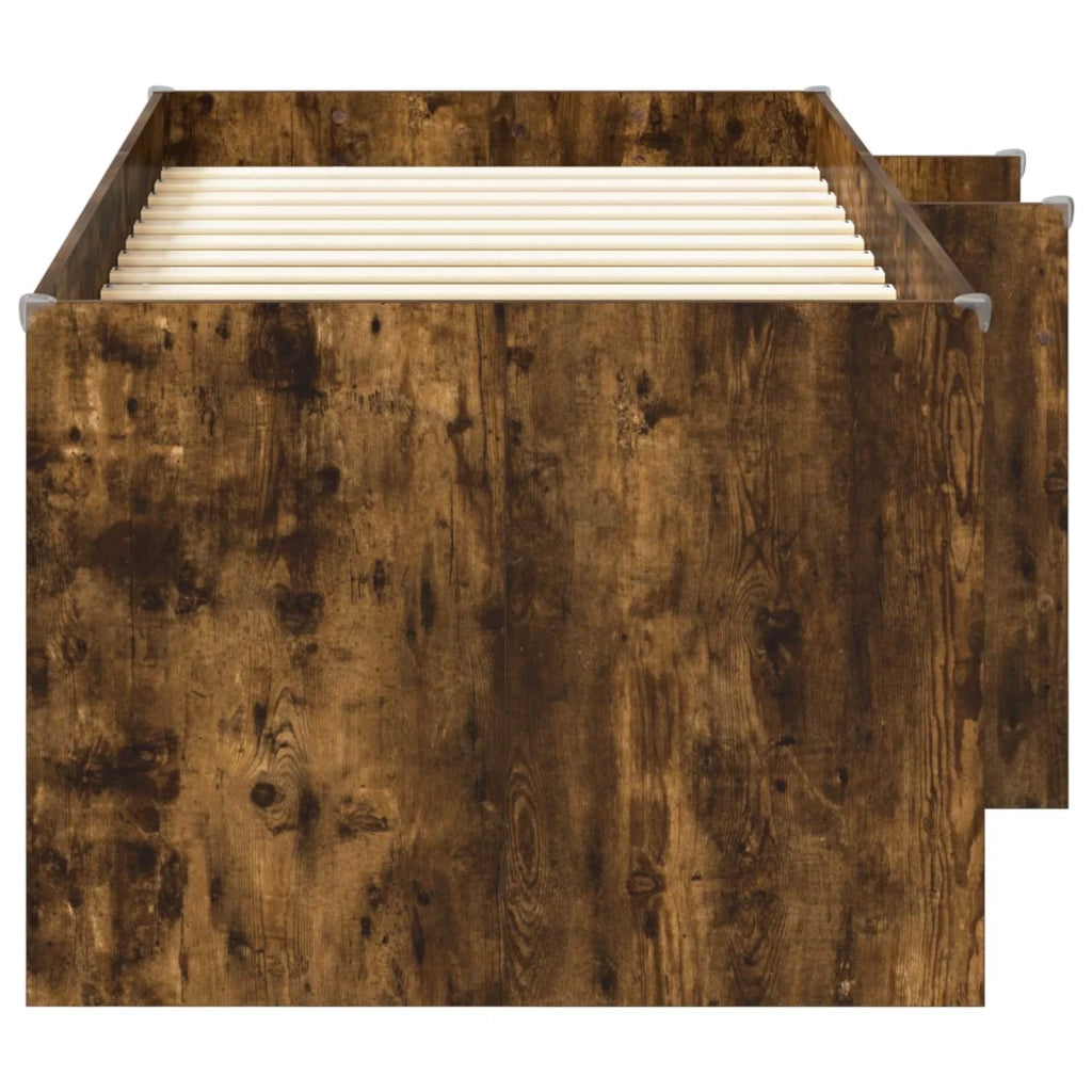 Letto Alto per Bambini Rovere Fumo 90 x 190 cm 3422583