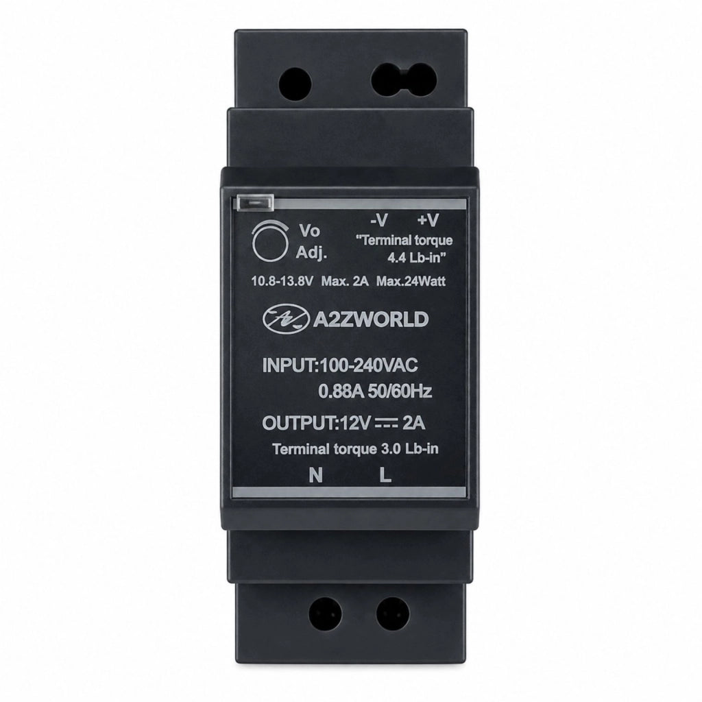 Alimentatore Trasformatore Da Guida Barra DIN 30W, 2 Moduli, Serie HDR-30, Disponibili DC 12V 24V (DC 12V)