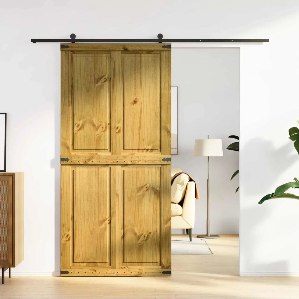 Porta del fienile Corona Marrone Miele 100 x 210 cm