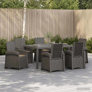 Set da Pranzo per Giardino 7 pz Grigio chiaro e Tortora PP 3430149