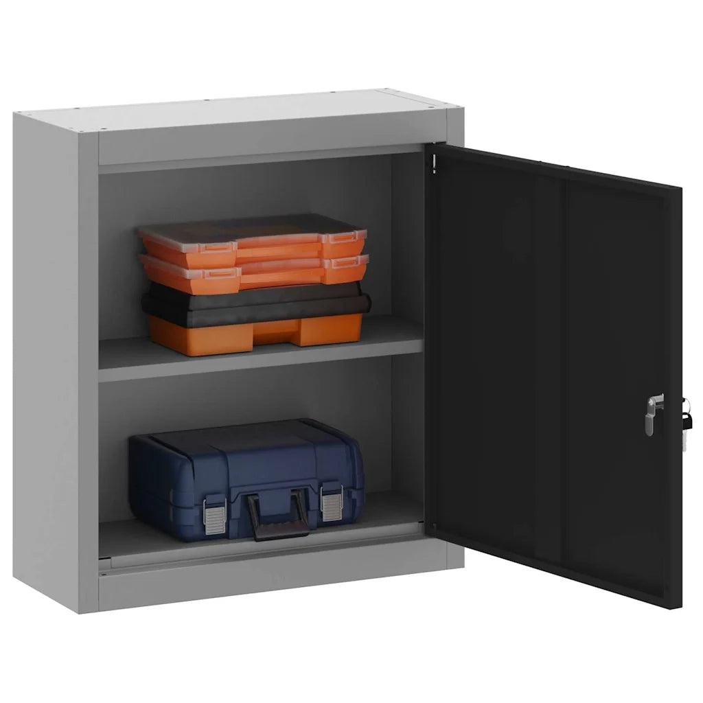 Mobile per attrezzi con blocco Nero e Grigio 50 x 20 x 55 cm 4103469