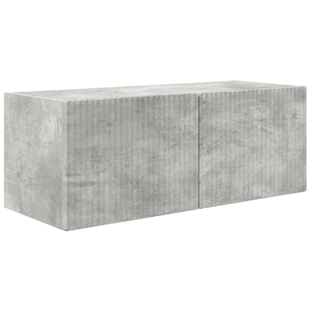 Set mobile TV 2 pcs Grigio cemento Legno multistrato