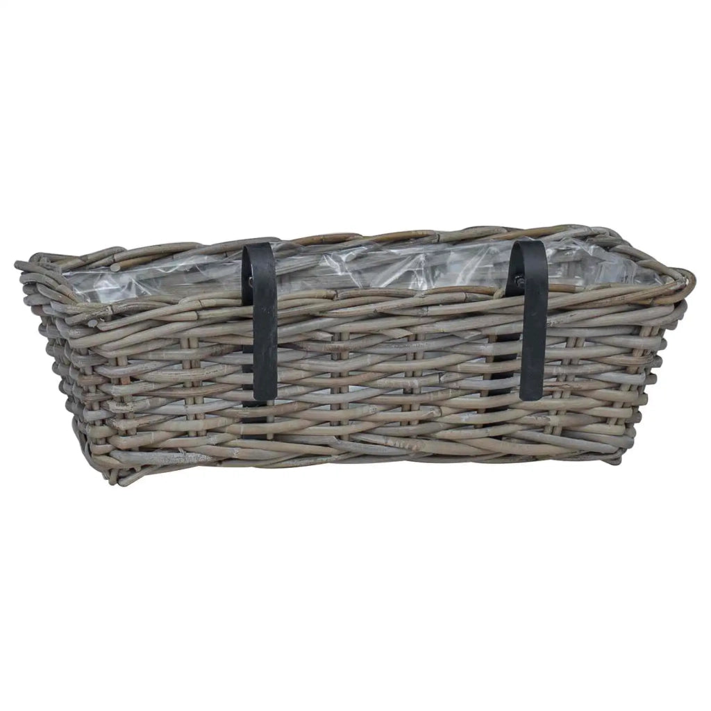 Cestino Appendibile per Piante 2 pcs Grigio 48 x 22 x 15 cm