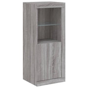 Buffet credenza cassettiera armadio mobile contenitore organizer per cucina soggiorno salotto con luci LED Sonoma 41 x 37 x 100 cm grigio 02_0030072