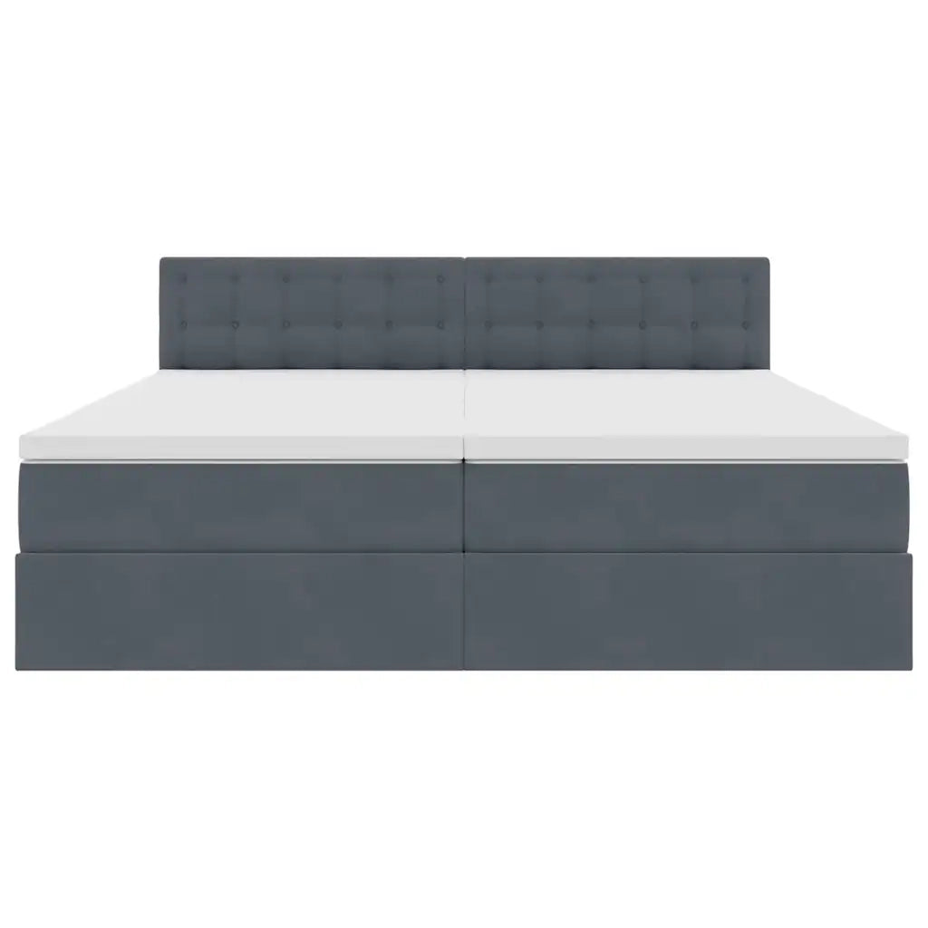 Letto con Contenitore con materasso Grigio scuro 90 x 200 cm 3370998