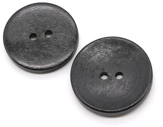 Knoppi per legno 40 pezzi - Knoppi rotondi - 4/2 fori - per ricamo/scrapbooking - Dimensioni 10-38 mm - Naaiknopen