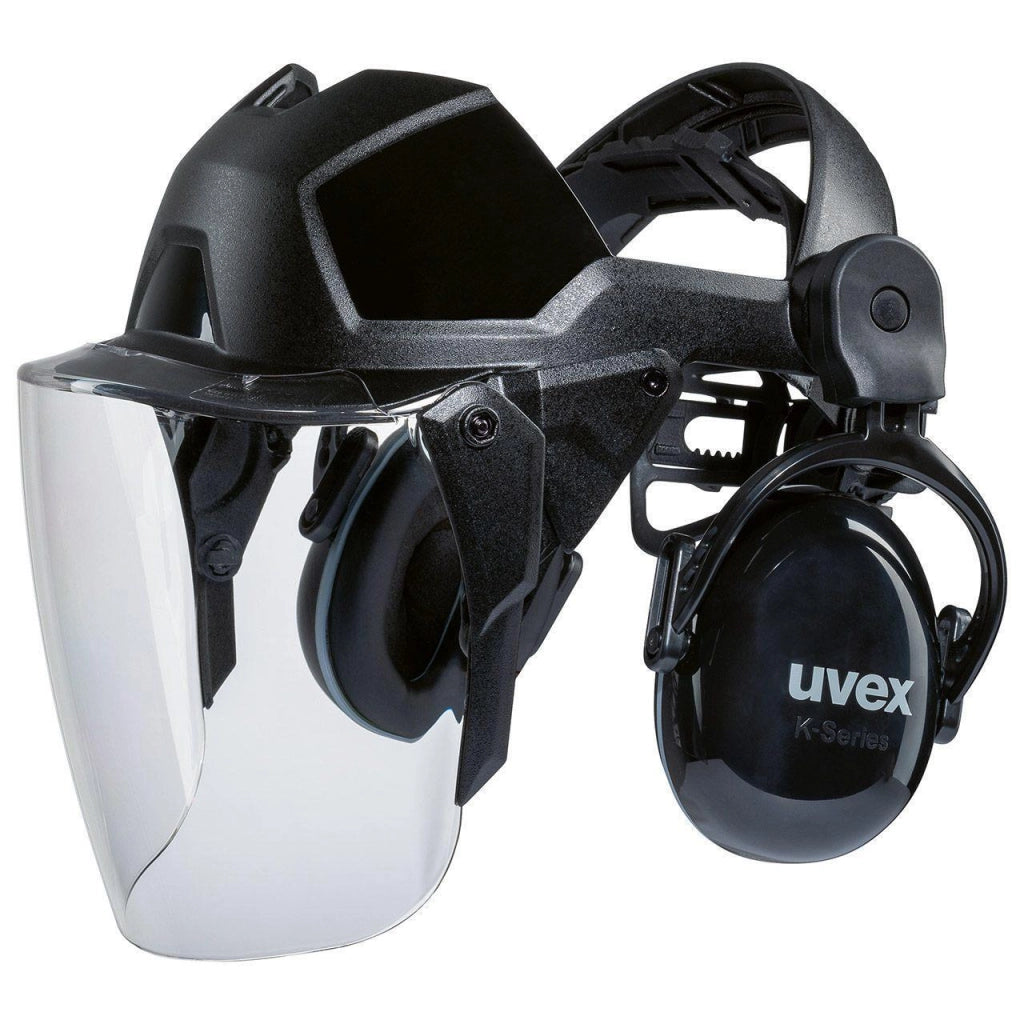 Uvex 9790212 pheos faceguard Protezione Viso Visiera Policarbonato Cuffie Antirumore SNR 28 dB colore Nero