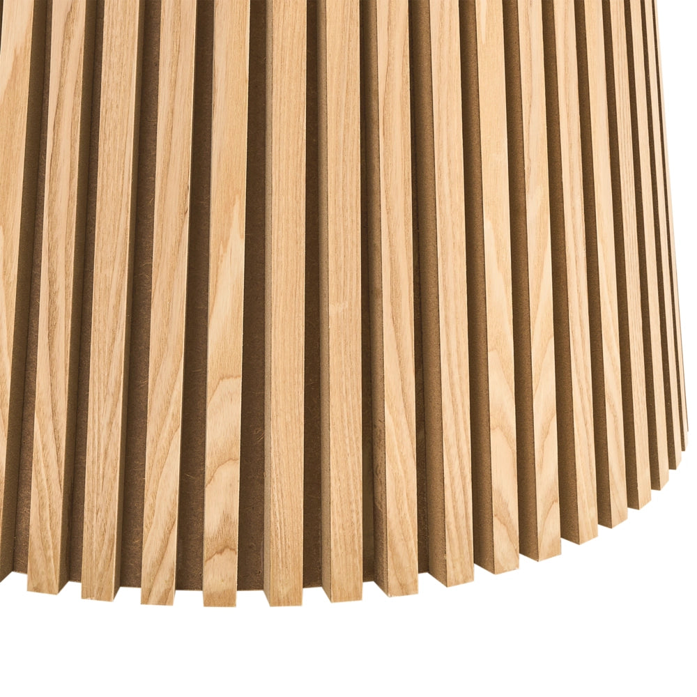 Tavolo da pranzo allungabile moderno industriale gambe a coste legno di frassino chiaro